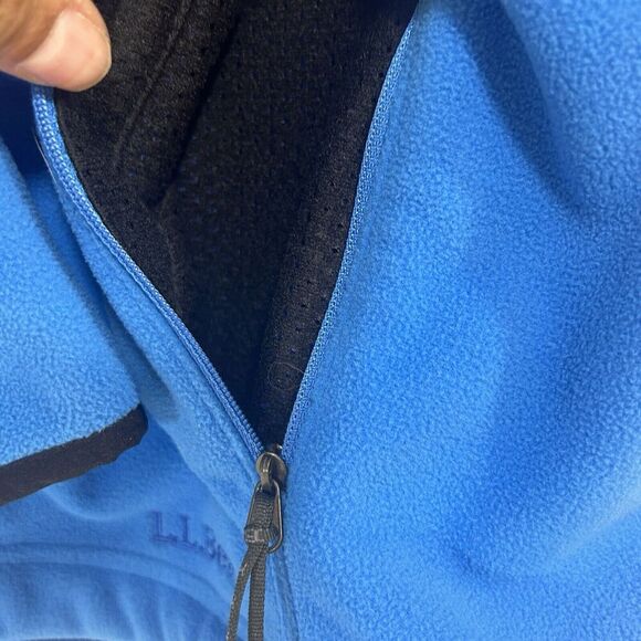LL Bean Men Fleece Jacket XXL Blue Weather Channel Polartec Insert Inner Shell - Picture 8 of 11